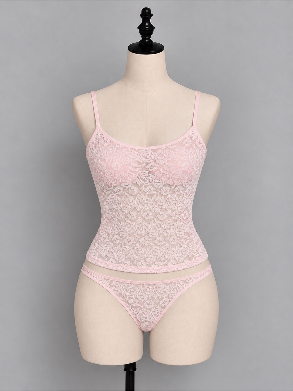 🍒3/33$ PINK Victoria's Secret Light Pink Lace Bra Top/Cami